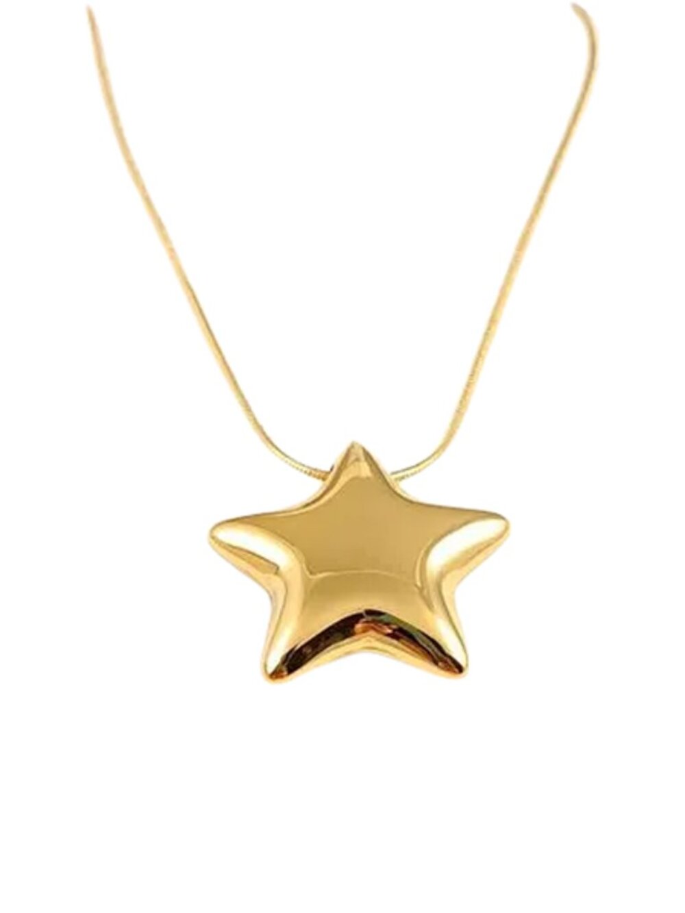 NWOT  Stainless Steel Star Necklace-Gold